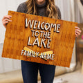 Ohaprints-Doormat-Outdoor-Indoor-Welcome-To-The-Lake-Brown-Pattern-Custom-Personalized-Name-Rubber-Door-Mat-1009-