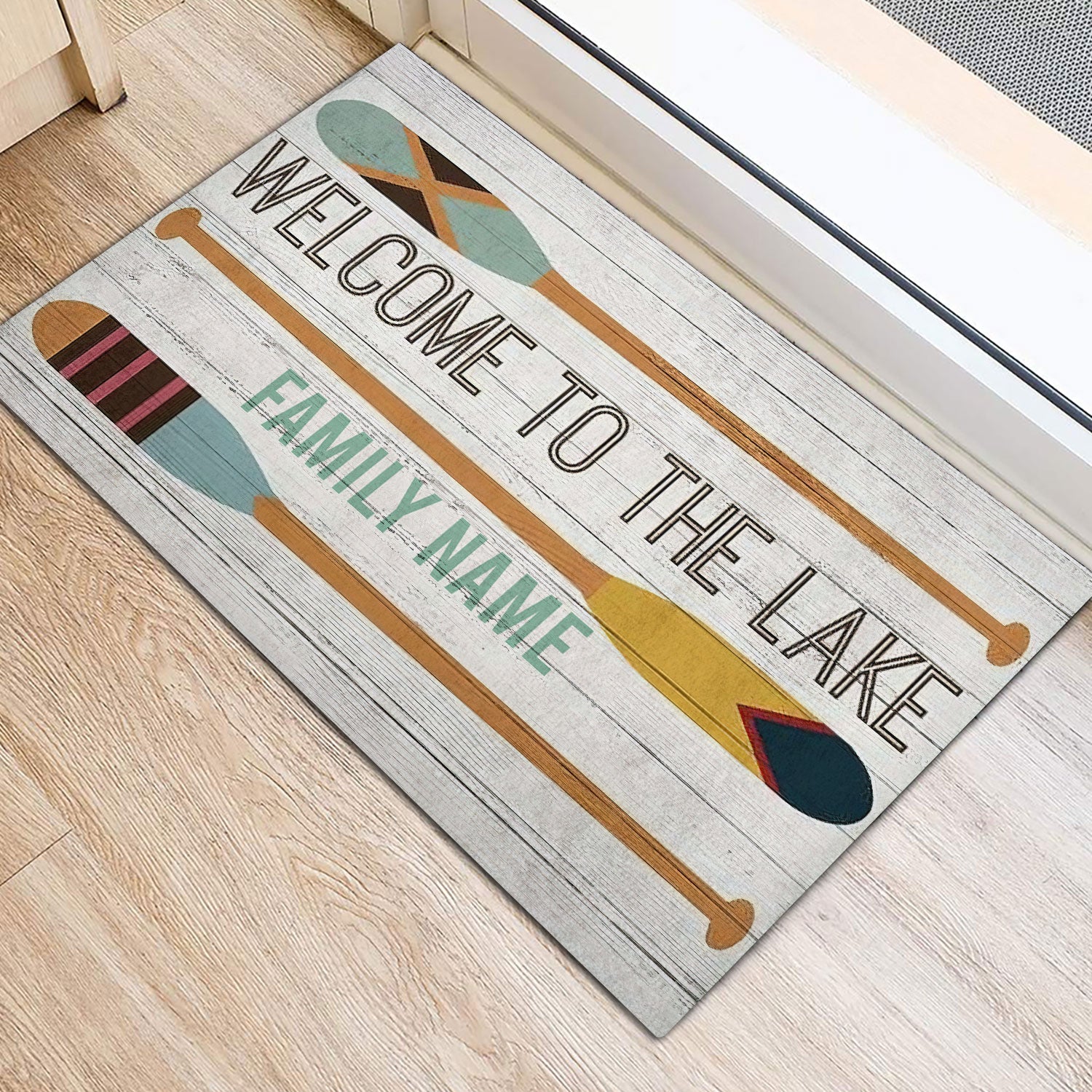 Ohaprints-Doormat-Outdoor-Indoor-Welcome-To-The-Lake-Wood-Pattern-Custom-Personalized-Name-Rubber-Door-Mat-1012-