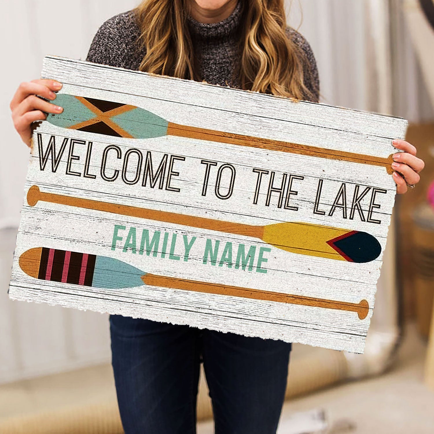 Ohaprints-Doormat-Outdoor-Indoor-Welcome-To-The-Lake-Wood-Pattern-Custom-Personalized-Name-Rubber-Door-Mat-1012-