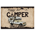 Ohaprints-Doormat-Outdoor-Indoor-Happy-Camper-Camping-Truck-Brown-Custom-Personalized-Name-Rubber-Door-Mat-1016-18'' x 30''