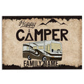 Ohaprints-Doormat-Outdoor-Indoor-Happy-Camper-Classic-A-Brown-Custom-Personalized-Name-Rubber-Door-Mat-1017-18'' x 30''