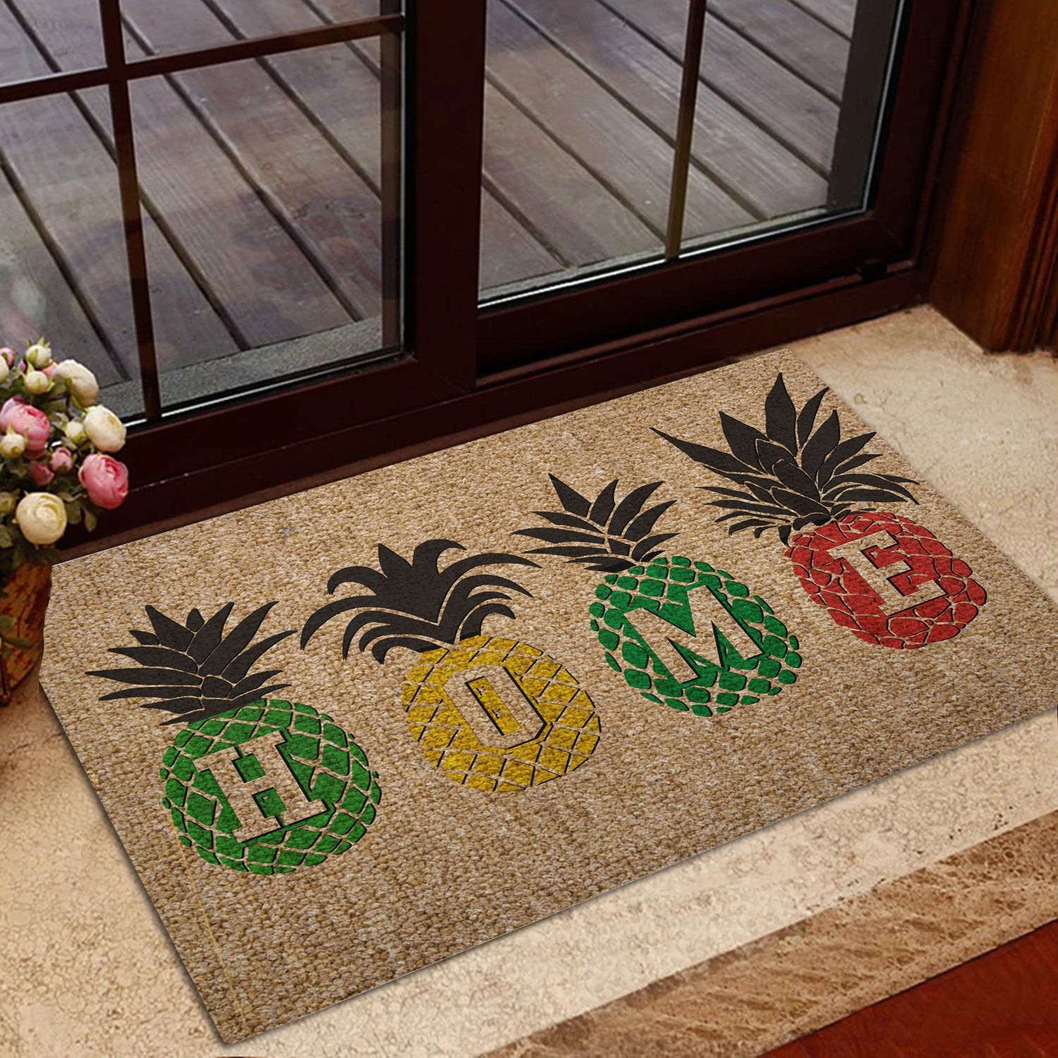 Ohaprints-Doormat-Outdoor-Indoor-Home-Sweet-Home-Pineapple-Home-Funny-Fresh-Hello-Summer-Brown-Rubber-Door-Mat-1019-