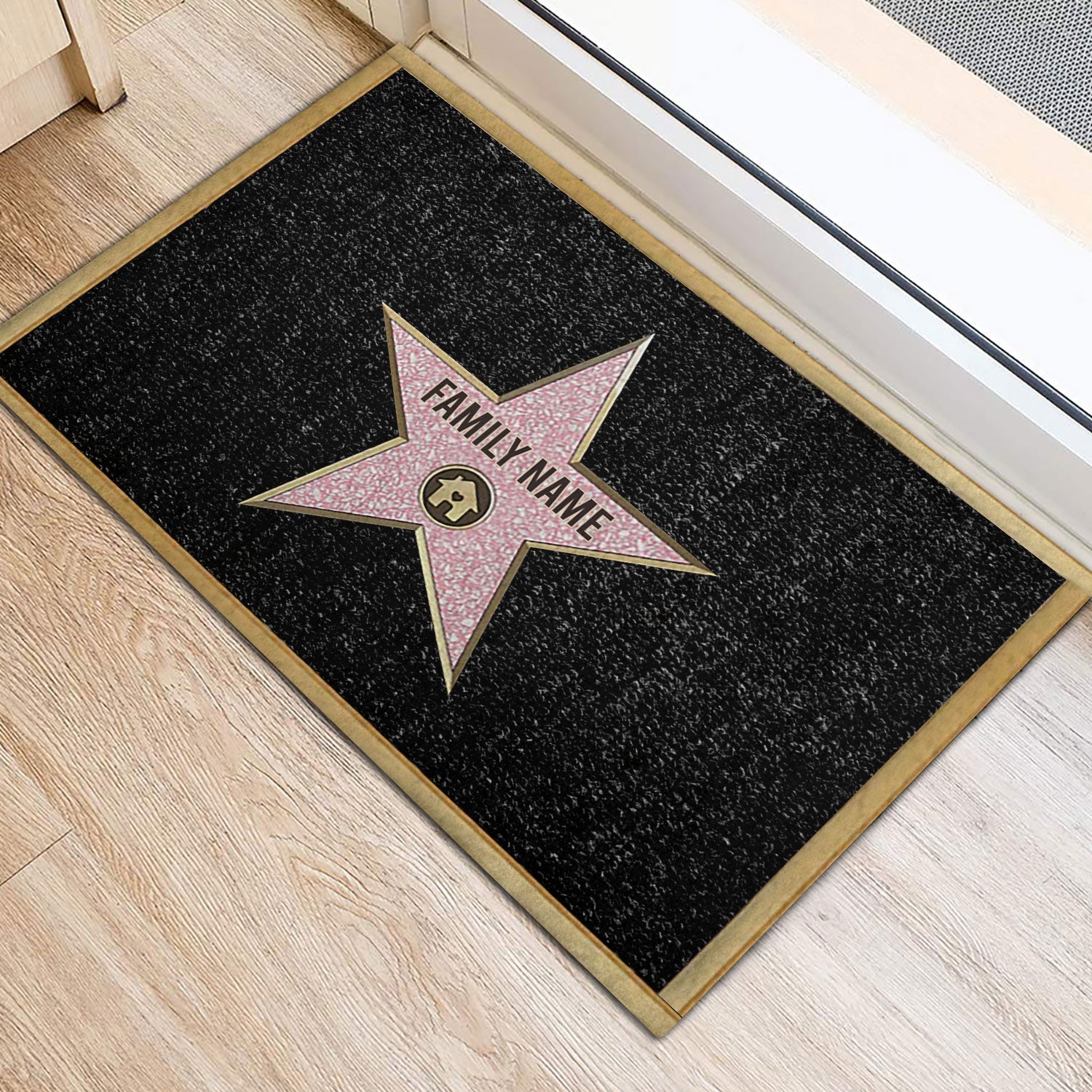 Ohaprints-Doormat-Outdoor-Indoor-Welcome-Pink-Star-Frame-Unique-Gift-Custom-Personalized-Name-Rubber-Door-Mat-1020-