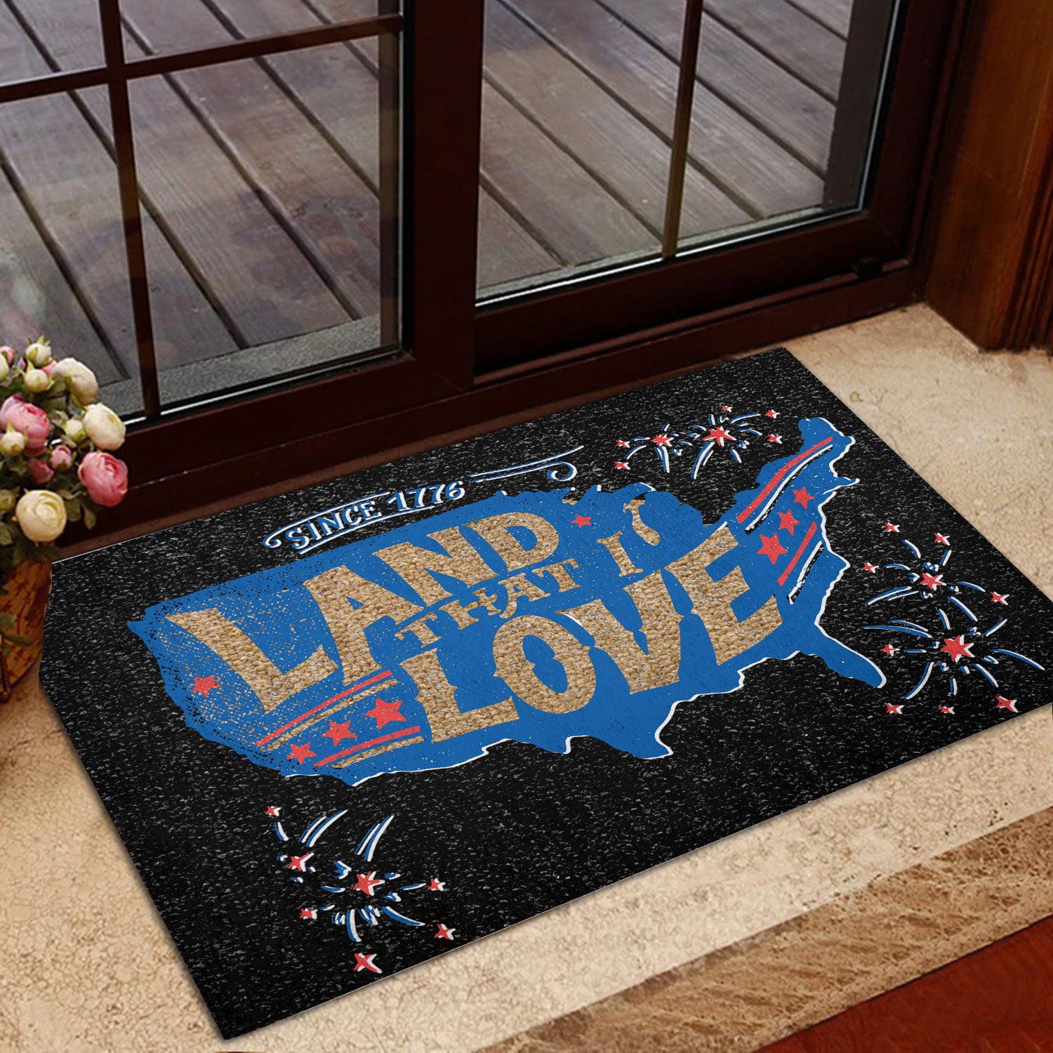 Ohaprints-Doormat-Outdoor-Indoor-God-Bless-America-Land-That-I-Love-My-Home-Sweet-Home-July-4Th-Rubber-Door-Mat-1028-