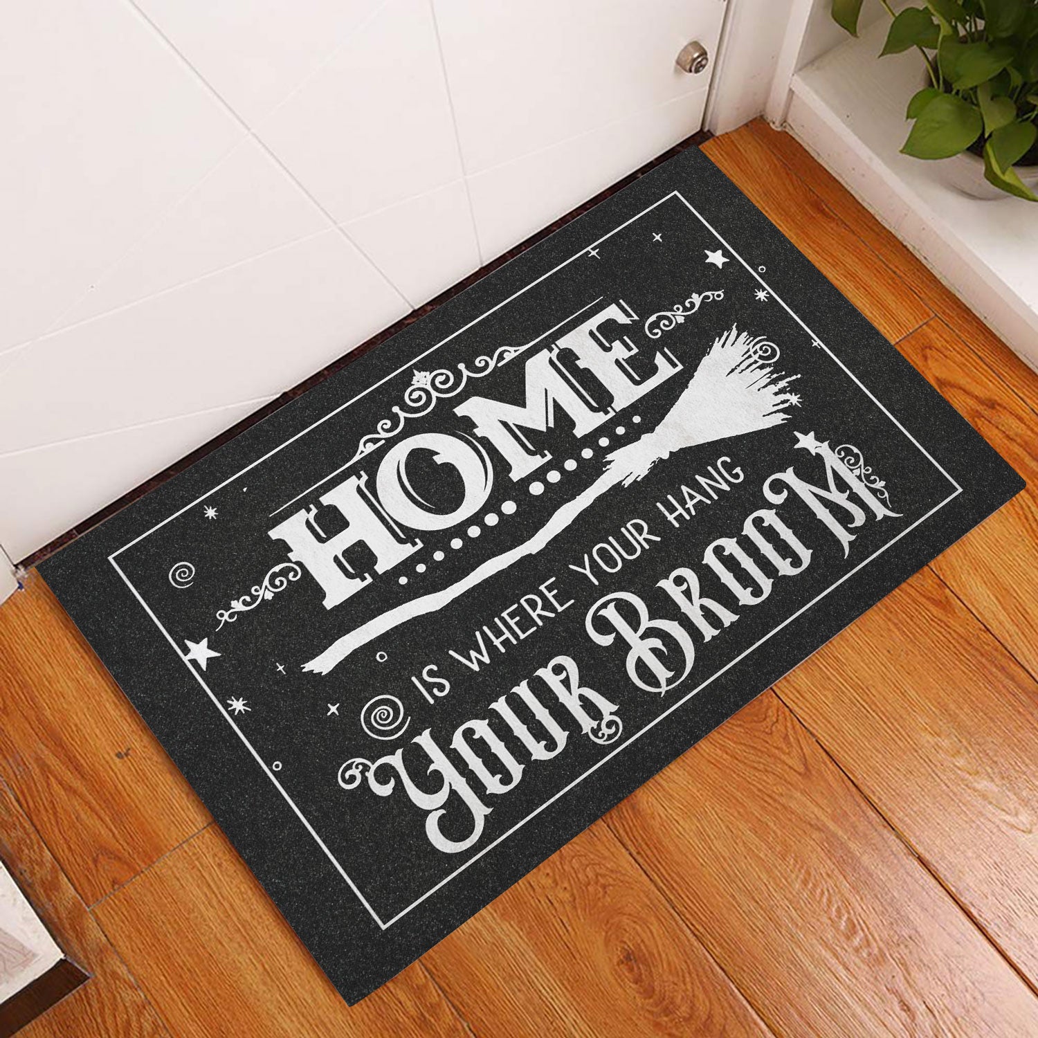 Ohaprints-Doormat-Outdoor-Indoor-Home-Is-Where-You-Hang-The-Broom-Wicca-Witch-Magical-Pagan-Rubber-Door-Mat-1101-