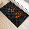 Ohaprints-Doormat-Outdoor-Indoor-Racing-Orange-Checkered-Flag-Crossed-Motorsport-Car-Winner-Rubber-Door-Mat-1104-