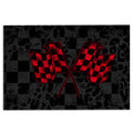 Ohaprints-Doormat-Outdoor-Indoor-Racing-Red-Checkered-Flag-Crossed-Motorsport-Car-Win-Winner-Rubber-Door-Mat-1106-18'' x 30''