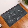 Ohaprints-Doormat-Outdoor-Indoor-Two-Fishing-Hook-Fisherman-Gift-Black-Custom-Personalized-Name-Rubber-Door-Mat-1108-