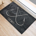 Ohaprints-Doormat-Outdoor-Indoor-Two-Fishing-Hook-Fisherman-Gift-Black-Custom-Personalized-Name-Rubber-Door-Mat-1108-