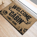 Ohaprints-Doormat-Outdoor-Indoor-Deer-Horn-Hunting-Welcome-To-Our-Cabin-Custom-Personalized-Name-Rubber-Door-Mat-1112-