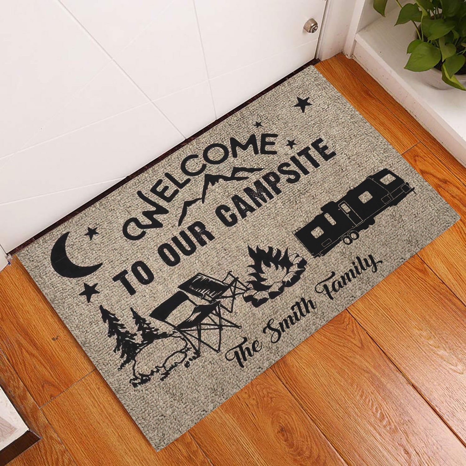 Ohaprints-Doormat-Outdoor-Indoor-Welcome-To-Our-Campsite-5Th-Wheel-Custom-Personalized-Name-Rubber-Door-Mat-1157-