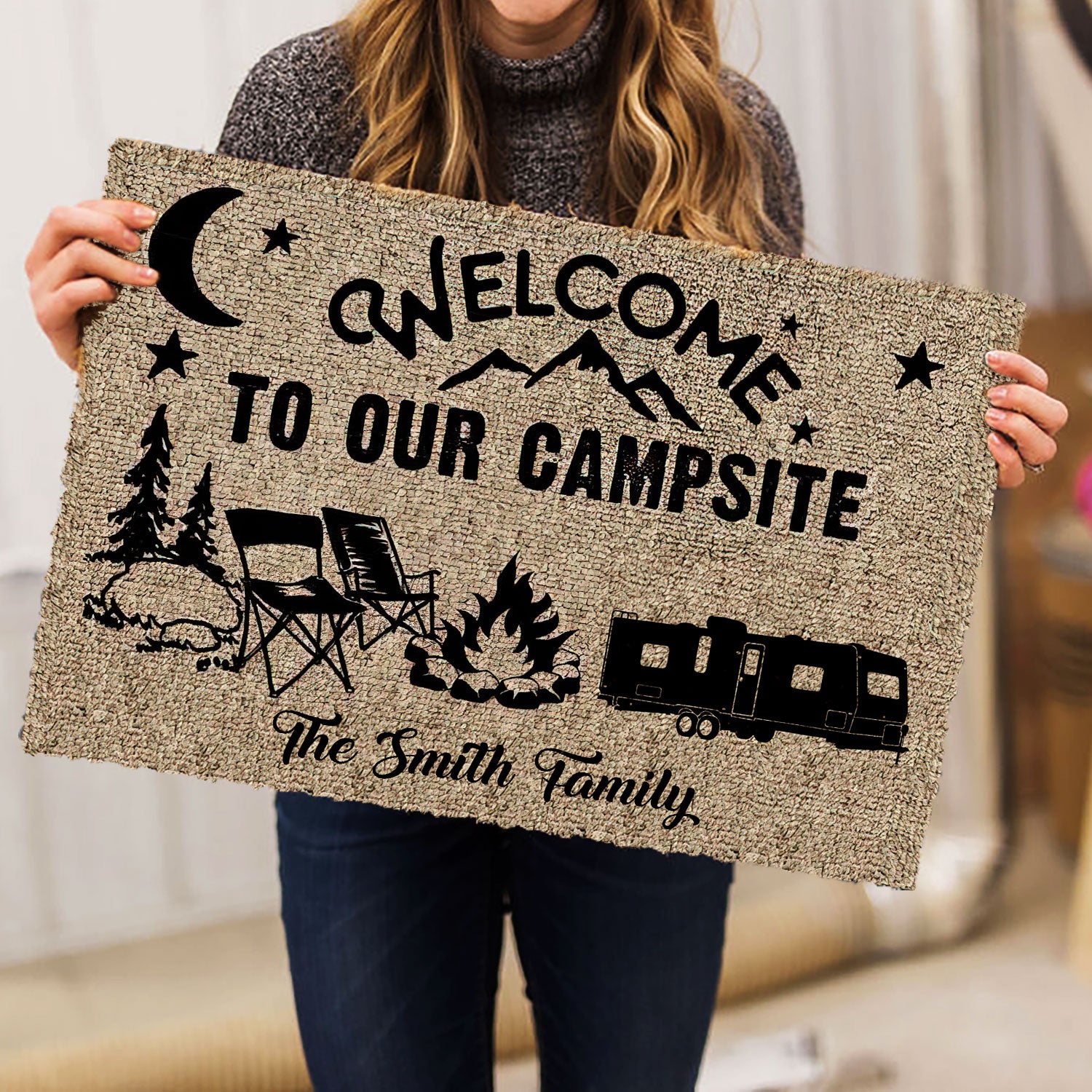 Ohaprints-Doormat-Outdoor-Indoor-Welcome-To-Our-Campsite-5Th-Wheel-Custom-Personalized-Name-Rubber-Door-Mat-1157-