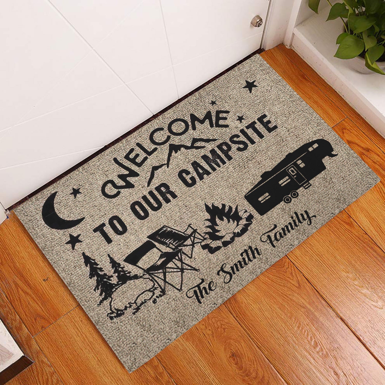 Ohaprints-Doormat-Outdoor-Indoor-Welcome-To-Our-Campsite-Camping-Custom-Personalized-Name-Rubber-Door-Mat-1158-