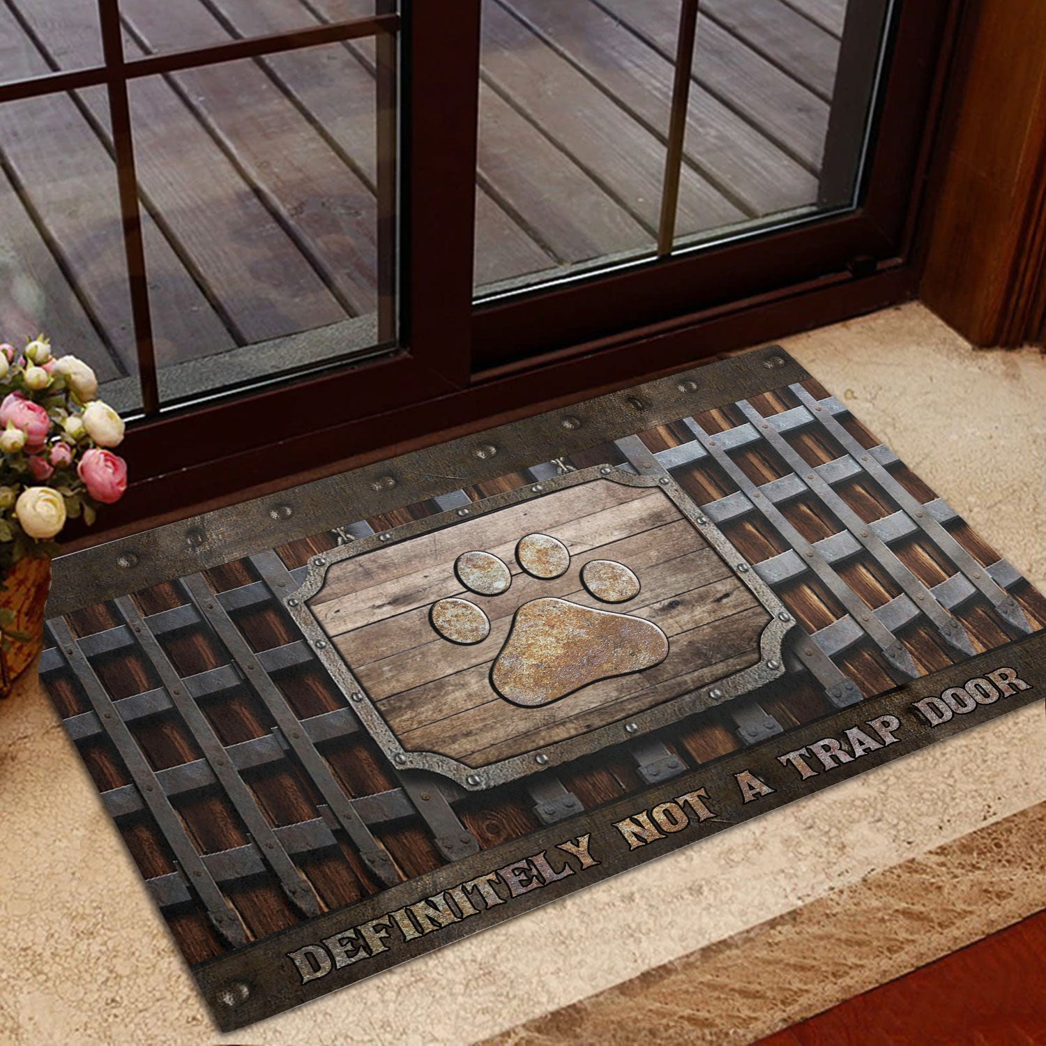 Ohaprints-Doormat-Outdoor-Indoor-Dog-Cat-Paw-Definitely-Not-A-Trap-Door-Metal-Hatch-Pattern-Rubber-Door-Mat-1163-