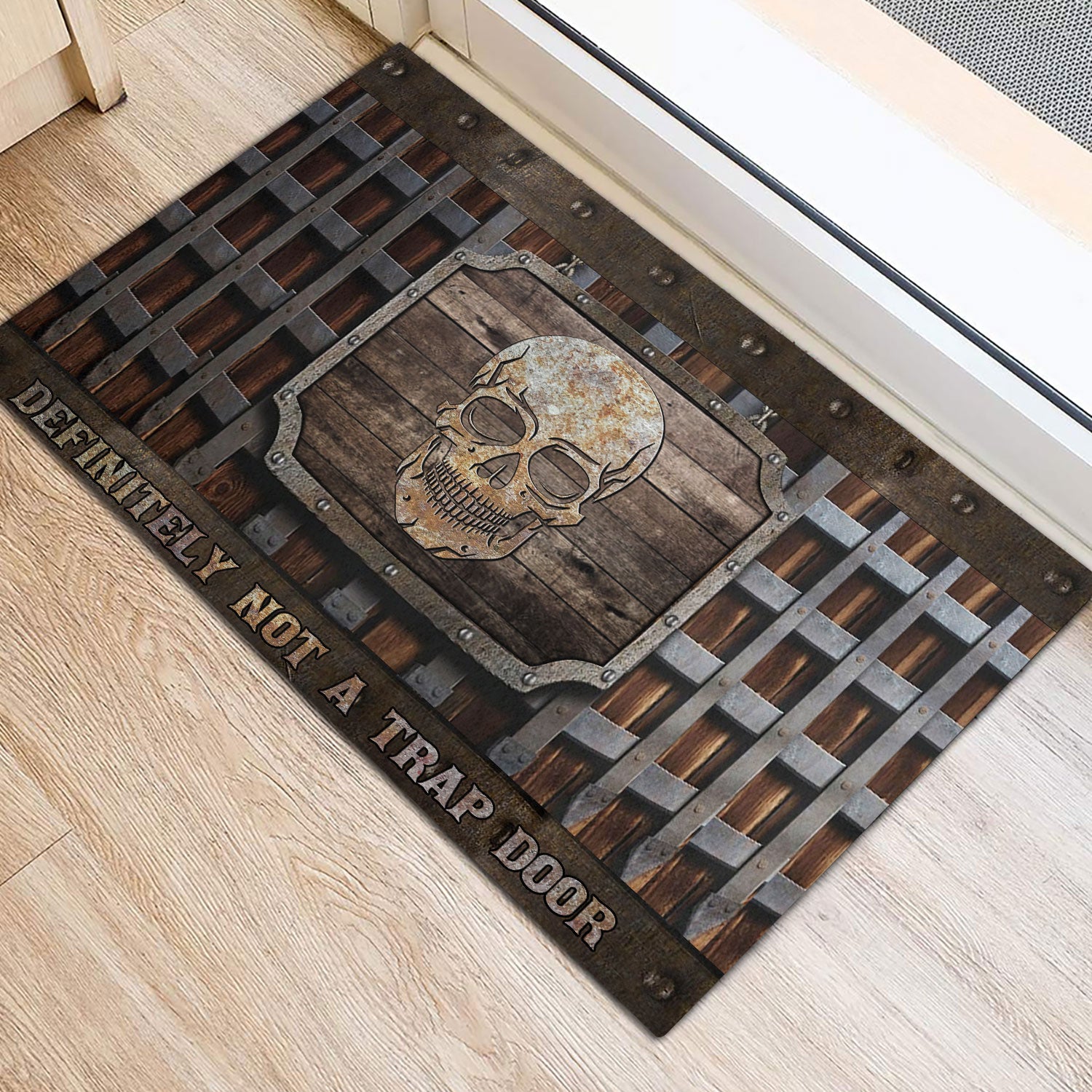 Ohaprints-Doormat-Outdoor-Indoor-Skull-Skeleton-Definitely-Not-A-Trap-Door-Metal-Hatch-Pattern-Rubber-Door-Mat-1168-