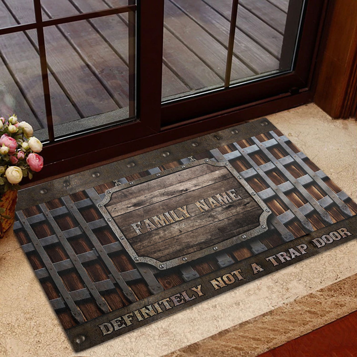 Ohaprints-Doormat-Outdoor-Indoor-Definitely-Not-A-Trap-Door-Metal-Hatch-Custom-Personalized-Name-Rubber-Door-Mat-1170-