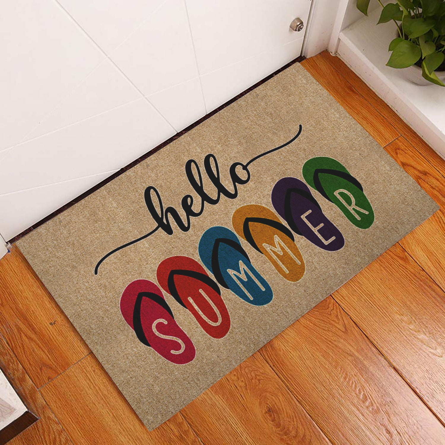 Ohaprints-Doormat-Outdoor-Indoor-Hello-Summer-Season-Flip-Flop-Beach-House-Unique-Gift-Brown-Rubber-Door-Mat-1171-