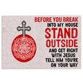 Ohaprints-Doormat-Outdoor-Indoor-Firefighter-Fireman-Before-You-Break-Into-My-House-Stand-Outside-Rubber-Door-Mat-1173-18'' x 30''