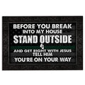 Ohaprints-Doormat-Outdoor-Indoor-Veteran-Green-Line-Before-You-Break-Into-My-House-Stand-Outside-Rubber-Door-Mat-1175-18'' x 30''