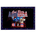 Ohaprints-Doormat-Outdoor-Indoor-Chihuahua-God-Bless-America-Patriotic-4Th-Of-July-Independence-Rubber-Door-Mat-1179-18'' x 30''