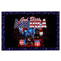 Ohaprints-Doormat-Outdoor-Indoor-Rottweiler-God-Bless-America-Patriotic-4Th-Of-July-Independence-Rubber-Door-Mat-1182-18'' x 30''