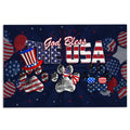 Ohaprints-Doormat-Outdoor-Indoor-Dog-God-Bless-The-Usa-Patriotic-4Th-Of-July-Independence-Day-Rubber-Door-Mat-1185-18'' x 30''