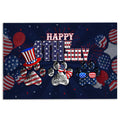 Ohaprints-Doormat-Outdoor-Indoor-Dog-God-Bless-The-Usa-Patriot-Happy-4Th-Of-July-Independence-Day-Rubber-Door-Mat-1186-18'' x 30''