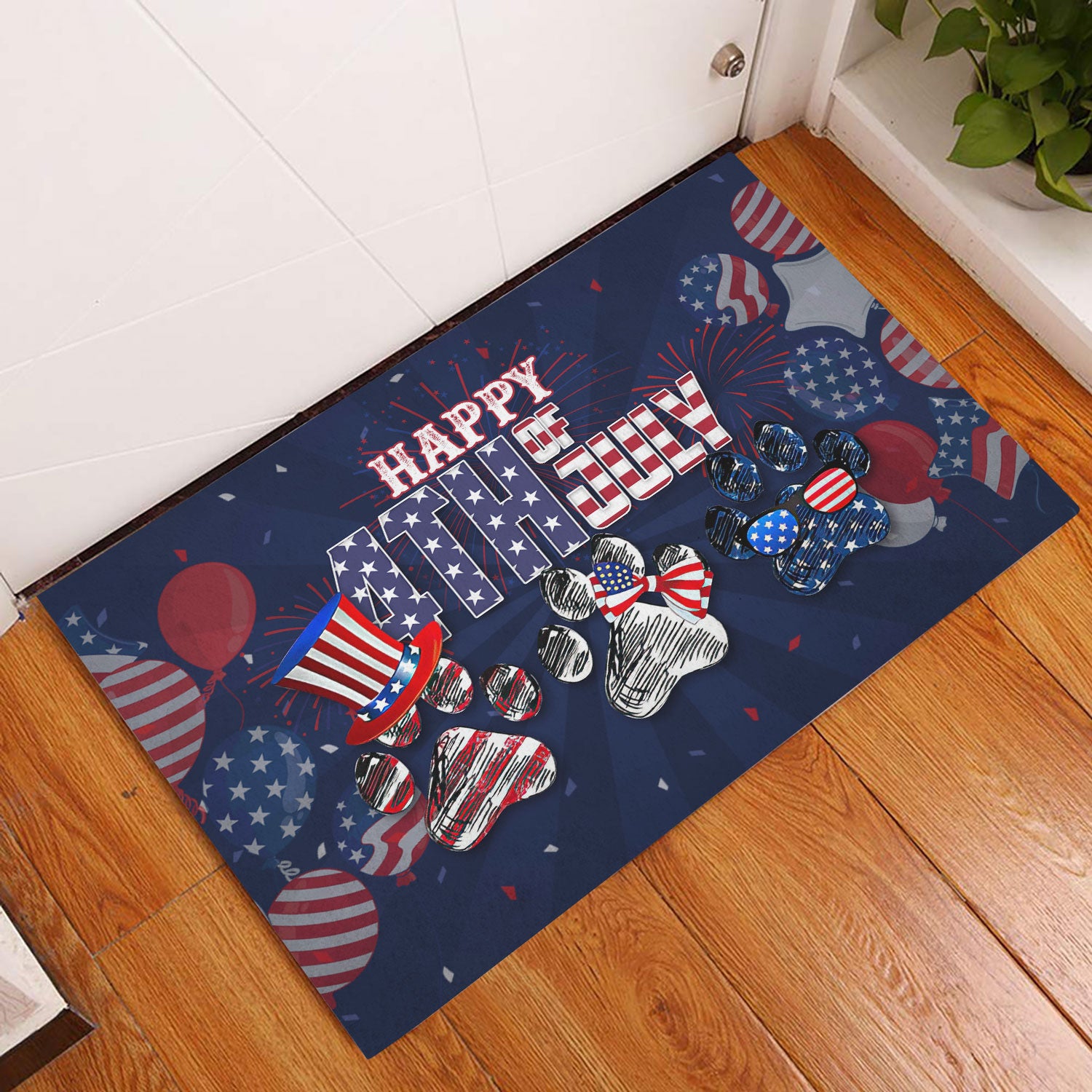 Ohaprints-Doormat-Outdoor-Indoor-Dog-God-Bless-The-Usa-Patriot-Happy-4Th-Of-July-Independence-Day-Rubber-Door-Mat-1186-