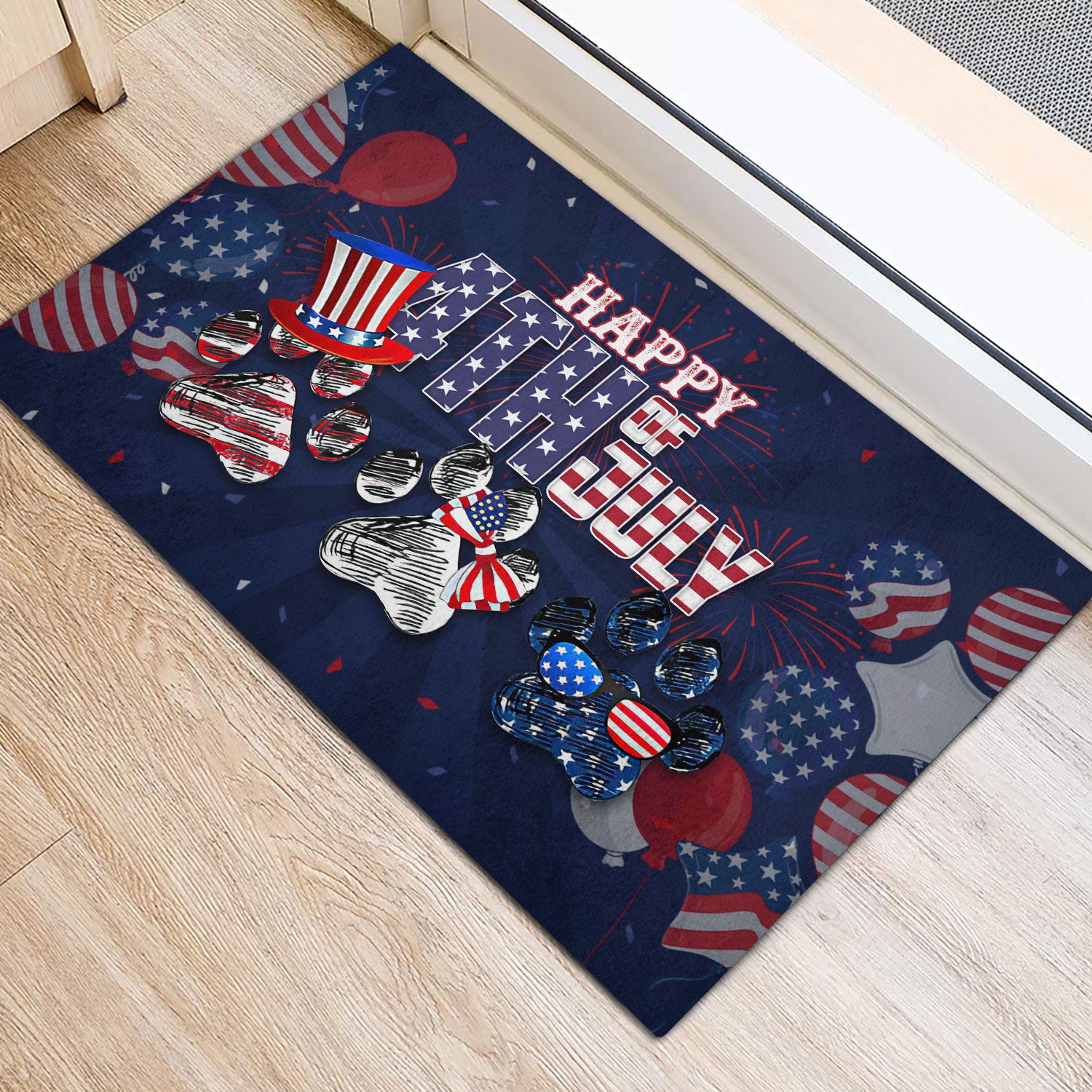 Ohaprints-Doormat-Outdoor-Indoor-Dog-God-Bless-The-Usa-Patriot-Happy-4Th-Of-July-Independence-Day-Rubber-Door-Mat-1186-