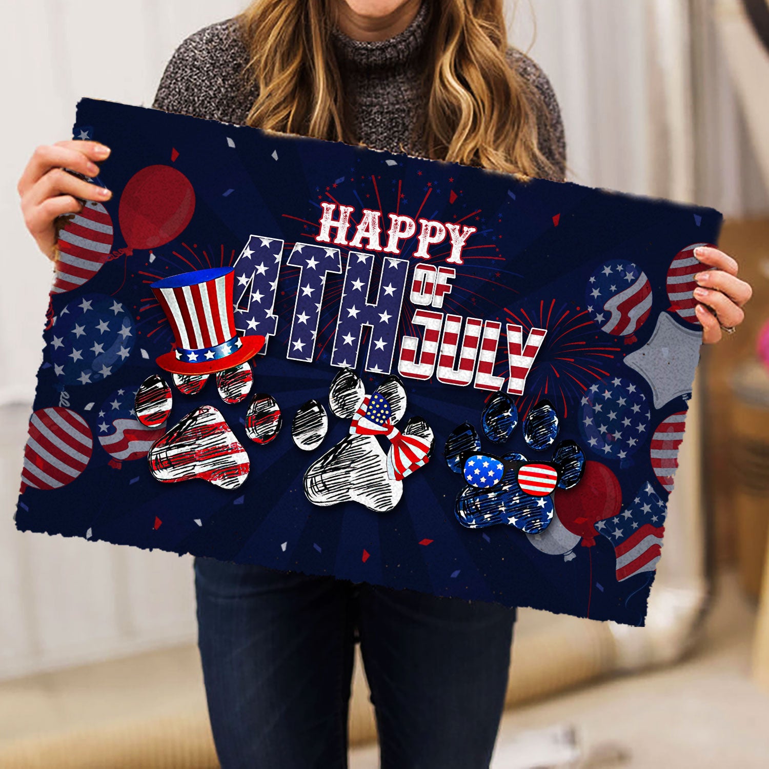 Ohaprints-Doormat-Outdoor-Indoor-Dog-God-Bless-The-Usa-Patriot-Happy-4Th-Of-July-Independence-Day-Rubber-Door-Mat-1186-