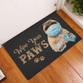 Ohaprints-Doormat-Outdoor-Indoor-Funny-Pug-Dog-Puppy-Wearing-Face-Mask-Wipe-Your-Paws-Black-Rubber-Door-Mat-1188-