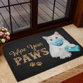 Ohaprints-Doormat-Outdoor-Indoor-Funny-White-Cat-Kitten-Wearing-Face-Mask-Wipe-Your-Paws-Black-Rubber-Door-Mat-1193-