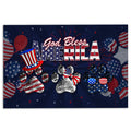 Ohaprints-Doormat-Outdoor-Indoor-Dog-God-Bless-America-Patriotic-4Th-Of-July-Independence-Day-Rubber-Door-Mat-473-18'' x 30''