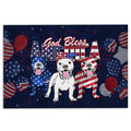 Ohaprints-Doormat-Outdoor-Indoor-Pitbull-Dog-God-Bless-America-Patriotic-4Th-Of-July-Independence-Rubber-Door-Mat-608-18'' x 30''