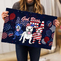 Ohaprints-Doormat-Outdoor-Indoor-Pitbull-Dog-God-Bless-America-Patriotic-4Th-Of-July-Independence-Rubber-Door-Mat-608-