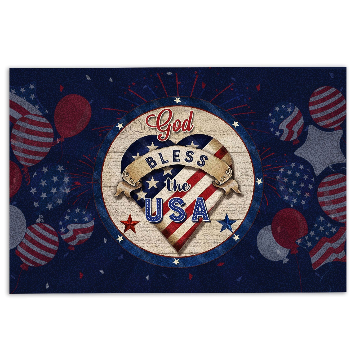 Ohaprints-Doormat-Outdoor-Indoor-God-Bless-The-Usa-4Th-Of-July-Patriotic-Happy-Independence-Day-Rubber-Door-Mat-615-18'' x 30''