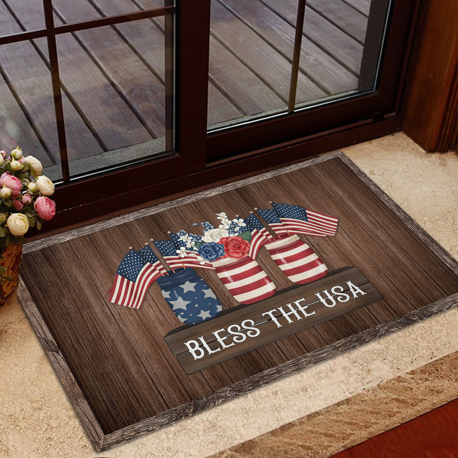 Ohaprints-Doormat-Outdoor-Indoor-God-Bless-The-Usa-Patriotic-4Th-Of-July-Happy-Independence-Day-Rubber-Door-Mat-616-