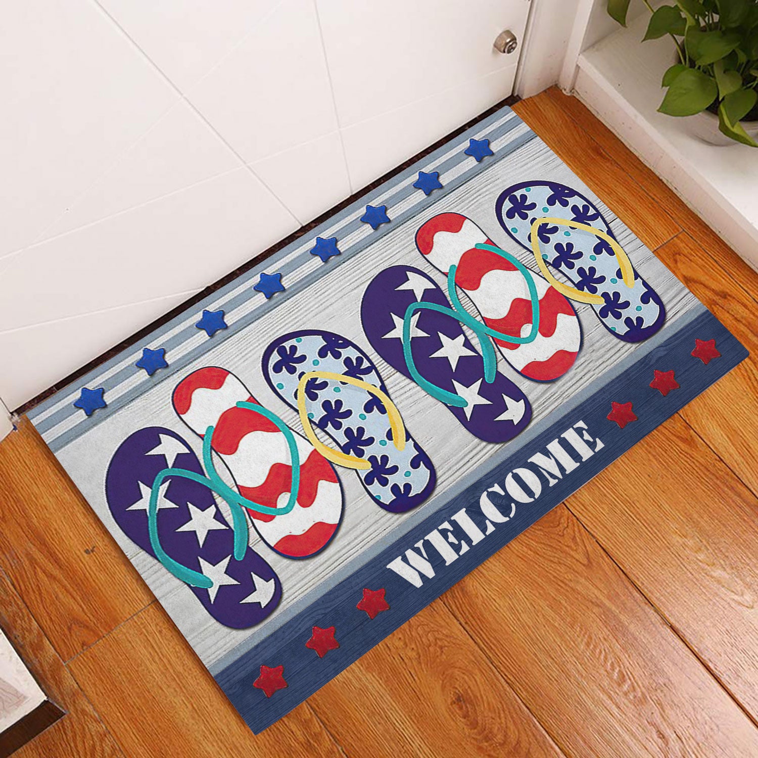 Ohaprints-Doormat-Outdoor-Indoor-Beach-House-Flip-Flop-4Th-Of-July-Independence-Day-Patriotic-Rubber-Door-Mat-618-