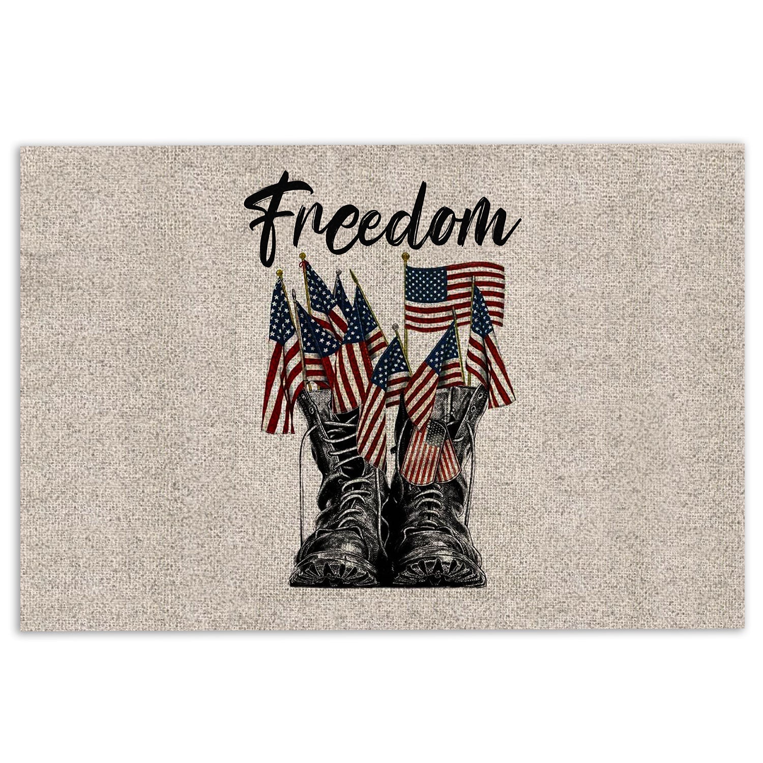 Ohaprints-Doormat-Outdoor-Indoor-Veteran-Freedom-4Th-Of-July-Happy-Independence-Day-Patriotic-Rubber-Door-Mat-620-18'' x 30''