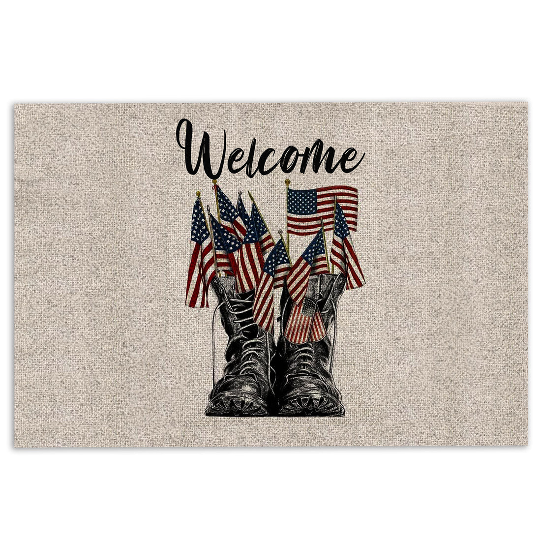 Ohaprints-Doormat-Outdoor-Indoor-Veteran-Welcome-4Th-Of-July-Happy-Independence-Day-Patriotic-Rubber-Door-Mat-621-18'' x 30''