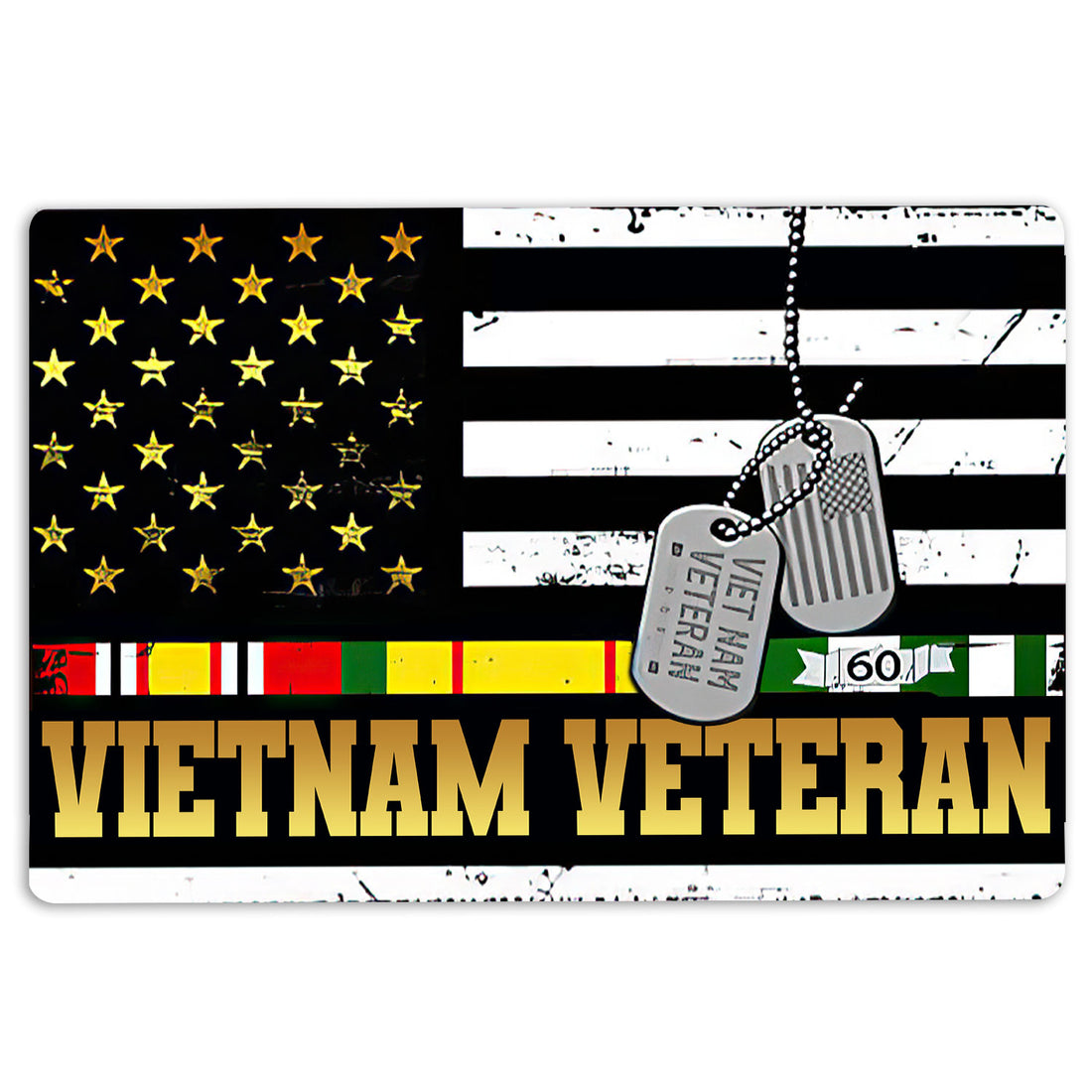 Ohaprints-Doormat-Outdoor-Indoor-Vietnam-Veteran-Proud-Veteran-Amrican-Flag-Rubber-Door-Mat-1543-18'' x 30''