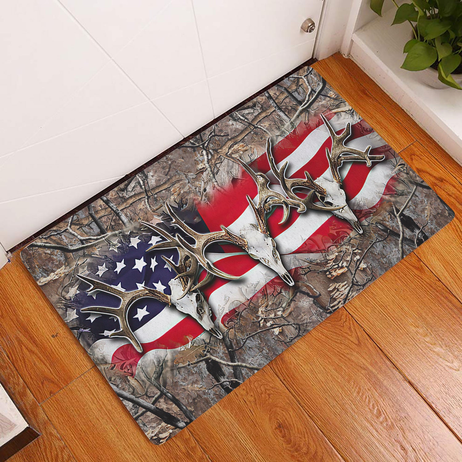 Ohaprints-Doormat-Outdoor-Indoor-Hunting-Deer-Skull-Deer-American-Rubber-Door-Mat-1545-