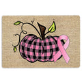 Ohaprints-Doormat-Outdoor-Indoor-Breast-Cancer-Awareness-Pumpkin-Support-Pink-Ribbon-Rubber-Door-Mat-1906-18'' x 30''