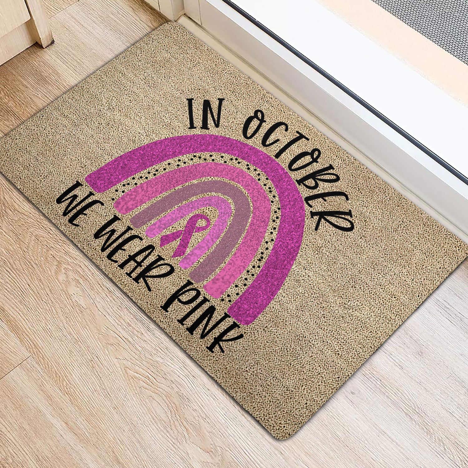 Ohaprints-Doormat-Outdoor-Indoor-Breast-Cancer-Awareness-Rainbow-In-October-We-Wear-Pink-Rubber-Door-Mat-1907-