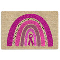 Ohaprints-Doormat-Outdoor-Indoor-Breast-Cancer-Awareness-Rainbow-Hope-Support-Pink-Ribbon-Rubber-Door-Mat-1908-18'' x 30''