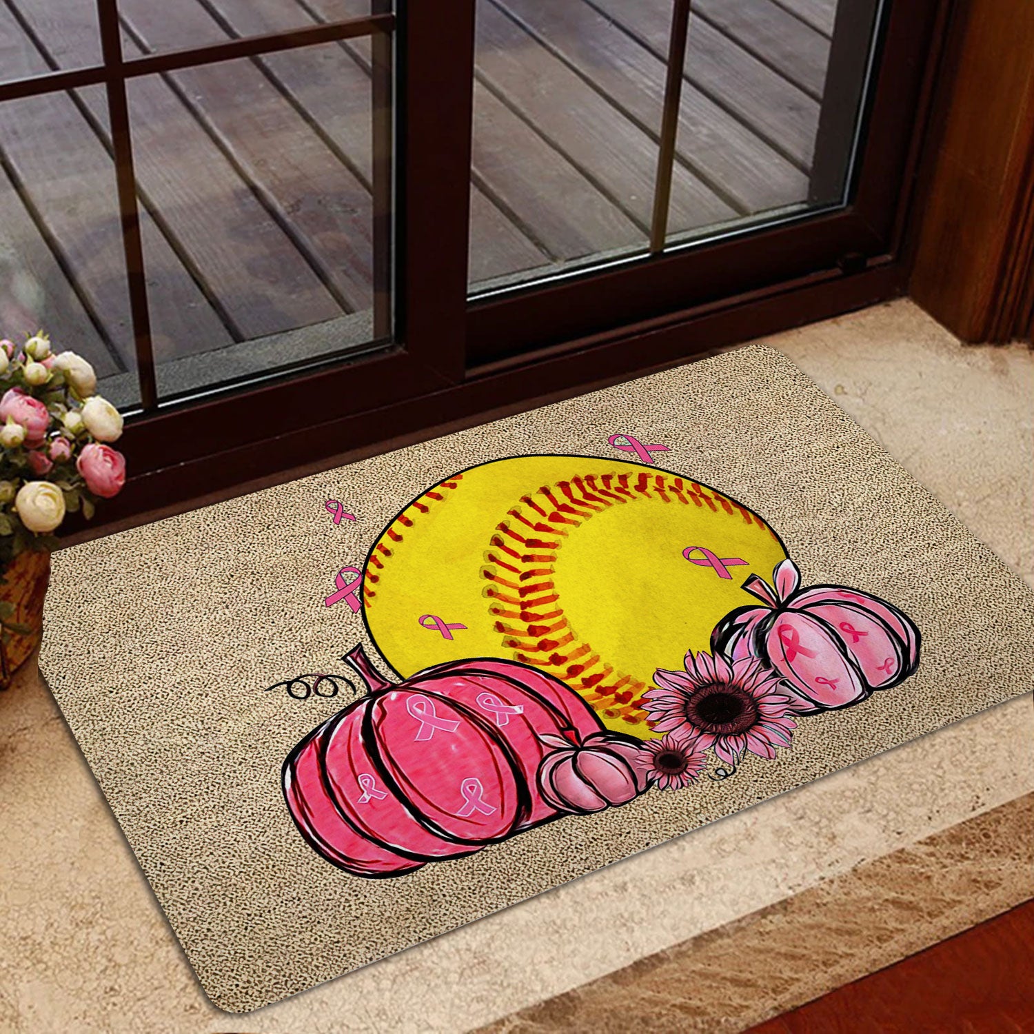 Ohaprints-Doormat-Outdoor-Indoor-Breast-Cancer-Softball-Pumpkin-Hope-Support-Pink-Ribbon-Rubber-Door-Mat-1914-