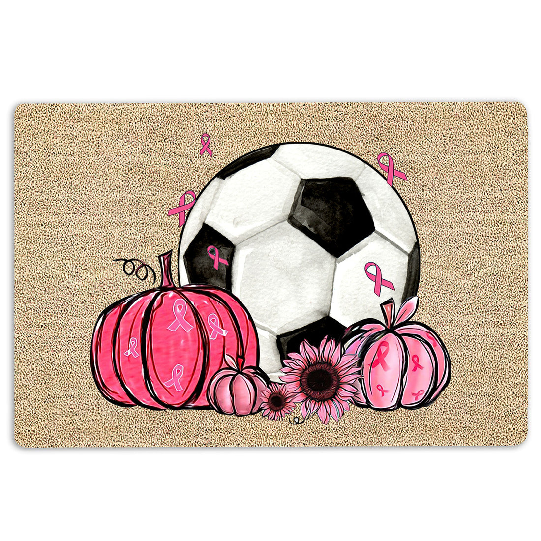 Ohaprints-Doormat-Outdoor-Indoor-Breast-Cancer-Soccer-Pumpkin-Hope-Support-Pink-Ribbon-Rubber-Door-Mat-1916-18'' x 30''