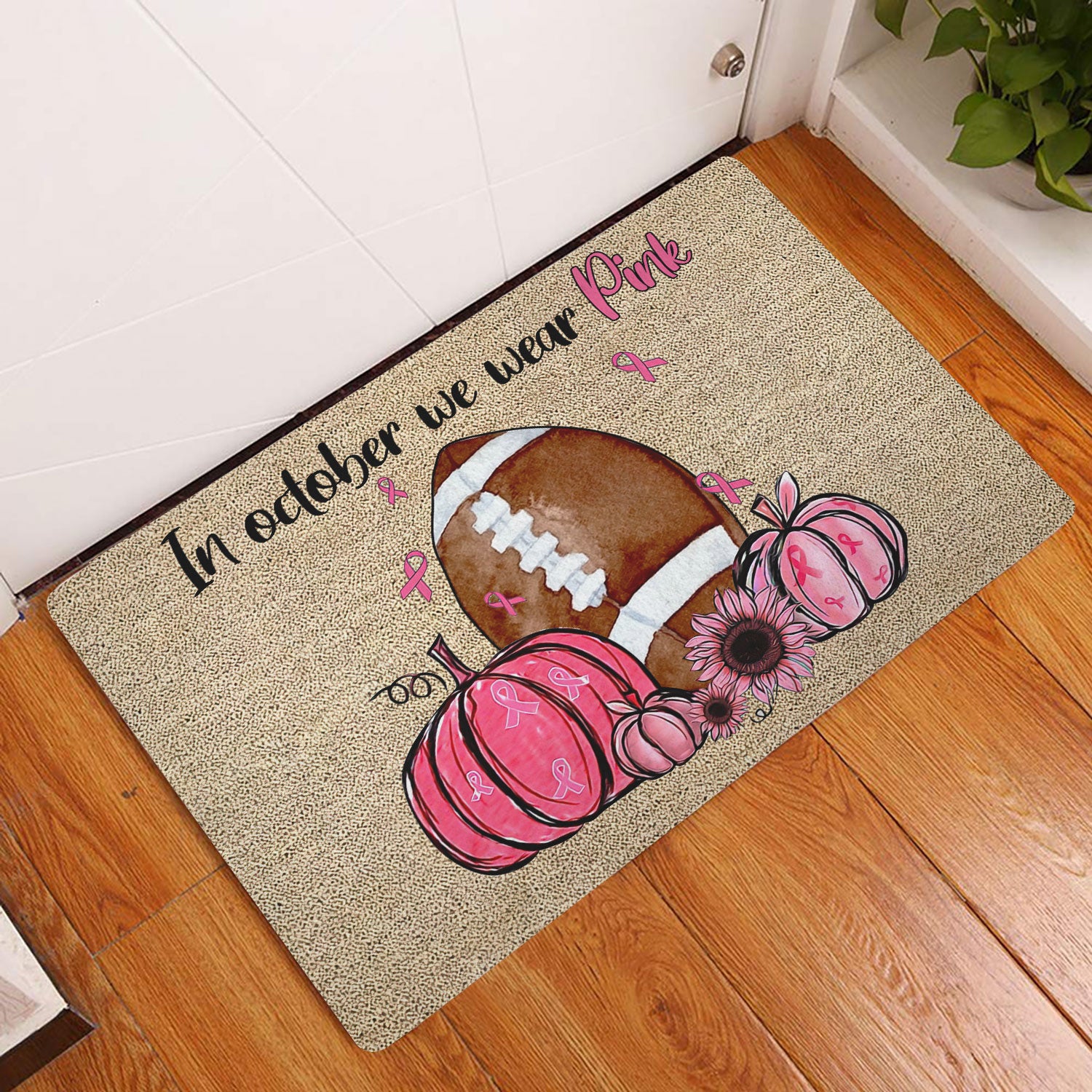 Ohaprints-Doormat-Outdoor-Indoor-Breast-Cancer-Football-In-October-We-Wear-Pink-Rubber-Door-Mat-1919-