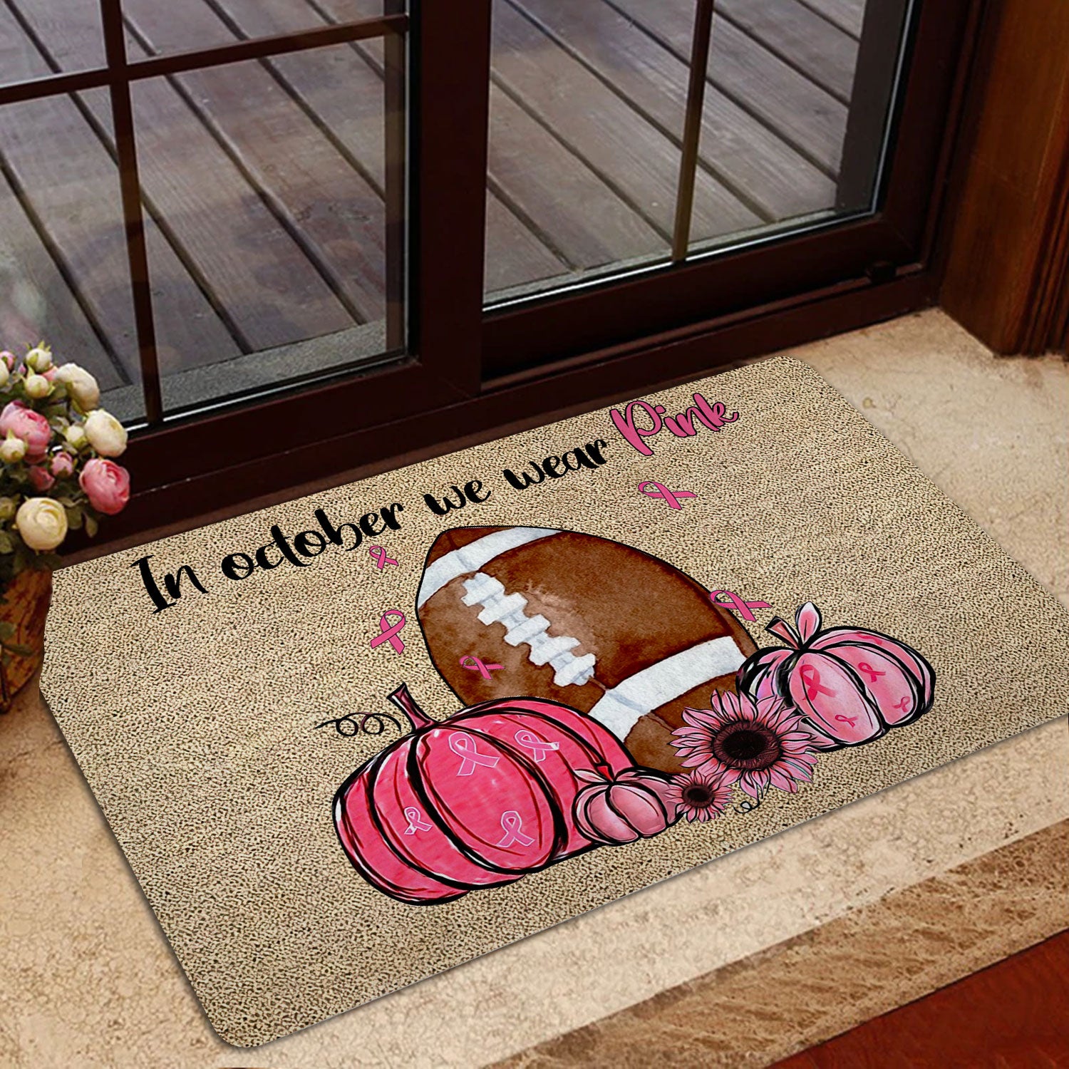 Ohaprints-Doormat-Outdoor-Indoor-Breast-Cancer-Football-In-October-We-Wear-Pink-Rubber-Door-Mat-1919-