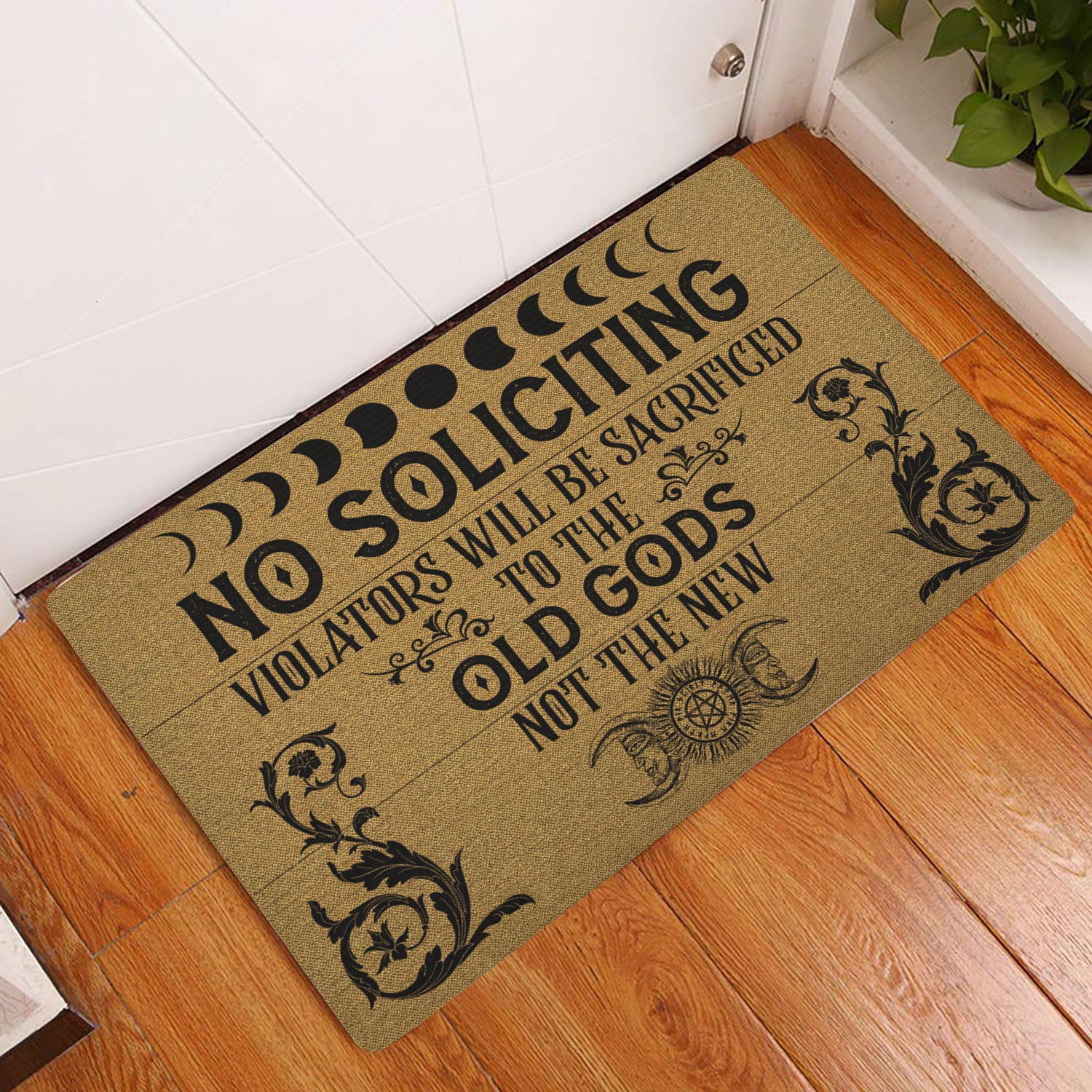 Ohaprints-Doormat-Outdoor-Indoor-Witch-No-Soliciting-Old-Gods-Wiccan-Wicca-Witch-Rubber-Door-Mat-68-